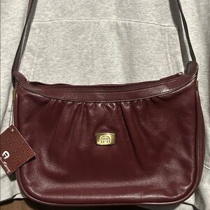 Etienne Aigner Burgundy Crossbody Bag